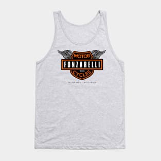 Fonzarelli Motorcycles - Wings Black Tank Top